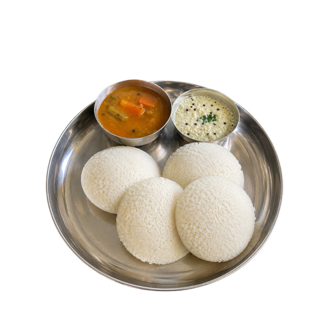 Authentic South Indian idli